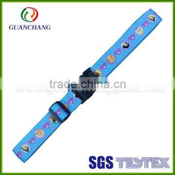 Custom cartoon logo luggage belts with 2 digital lock