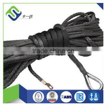 12 Strand Uhmwpe Synthetic Rope , Black 3/8' Synthetic Winch Rope , Best Synthetic Winch Rope