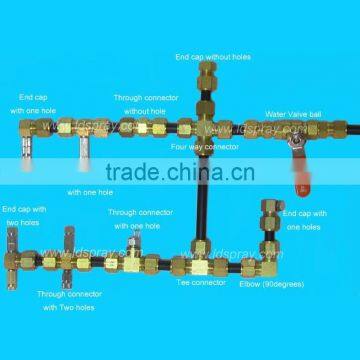 High pressure misting nozzles pipe tube brass joint connector