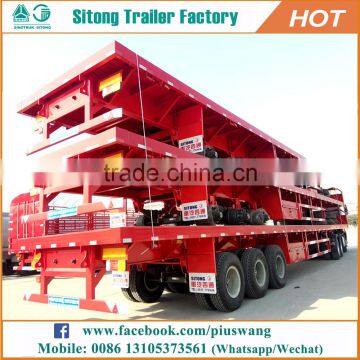 Inexpensive 20ft 40ft flat bed semi-trailer high quality flatbed trailer prices