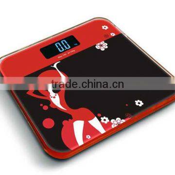 Hot sell adult red color digital weighing cales 150kg