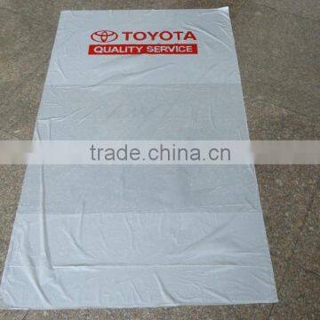 Qingdao Huaxuyang Wholesale LDPE White Color With TOYOTA Logo Waterproof Plastic Disposable Car Seat Covers photo-6