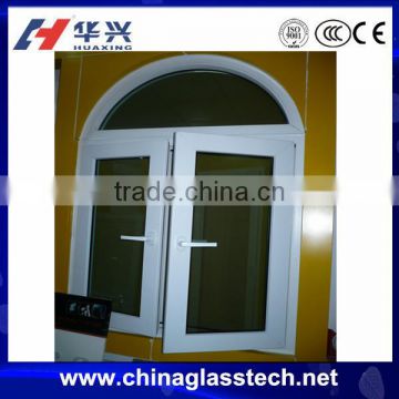 glass casement PVC half moon windows