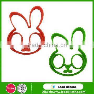 Kitchen Tool Lovely Rabbit Shape Silicone Fried Egg Ring , Silicone Fried Egg Mold photo-4