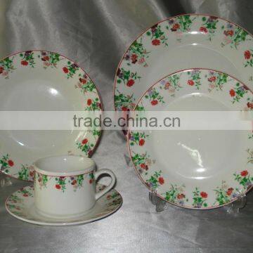 20pcs porcelain dinner plate with decal printing 20pcs dinnerware sets