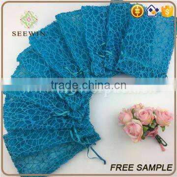 Christmas Drawstring Small Organza Mesh Floral Bag photo-3