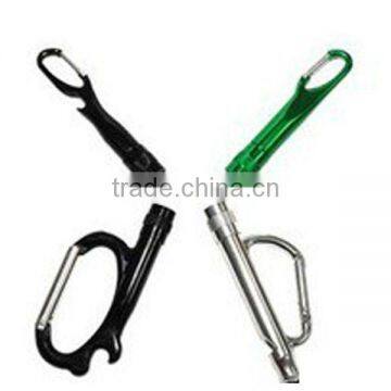 Bottle Opener Carabiner And Hook with Led Flash Light