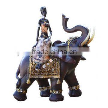 Table Decorations Resin Fabric African Lady on Elephant Gifts photo-4