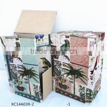 fashion folding paper laundry basket with lid