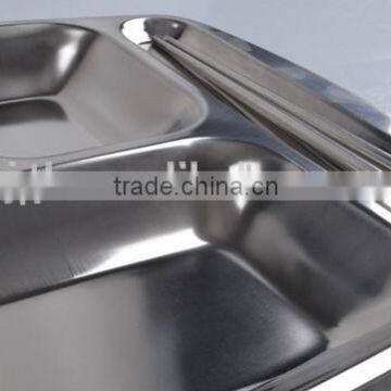 SS18/8 Stainless Steel Fast Food Tray/Mess Tray/Snack Tray,Winolaz photo-5