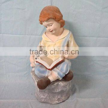 Fiberglass garden children statue decor