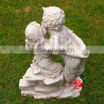 Resin Boy and Girl Statue for Garden Decoration photo-2