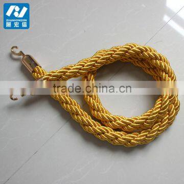 Queue Control Stanchion Gold Braided Rope With Gold Ends photo-5