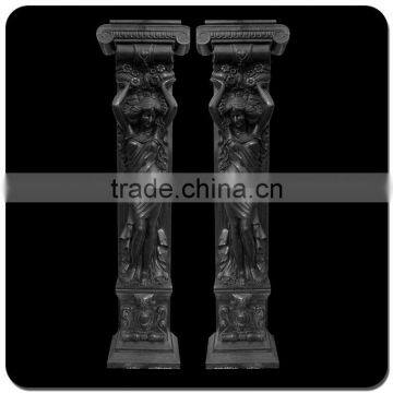 House Pillars Designs Greek Style Natural Marble Pillars With Statues photo-3