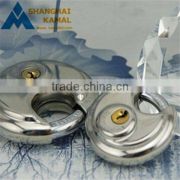 Cheap Bulk 80MM/50mm Stainless Steel Disc Padlock With Chromed Hardened Steel Shackle photo-6