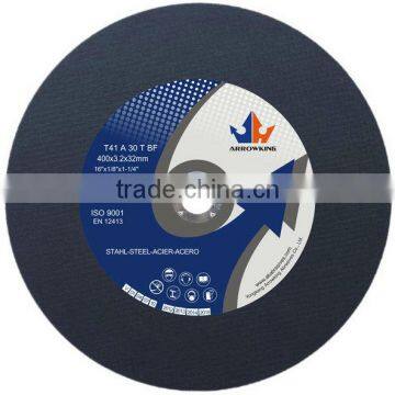 16" 400x3.2x32mm Flat Resin Bonded Reinforced Cutting Wheel for Metal