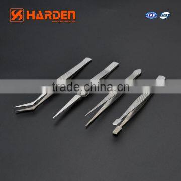 4PCS Stainless Steel Curved Tweezer Set