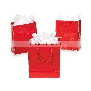 Medium Red Gift Bags with cotton string handles