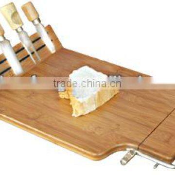 2017 Best selling cheese board with knife,fork,shovel