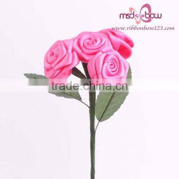 Ribbon Flowers Making Rose Bouquet, Making Satin Ribbon Flowers photo-3