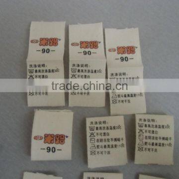 cotton printed main label /clothing cotton label