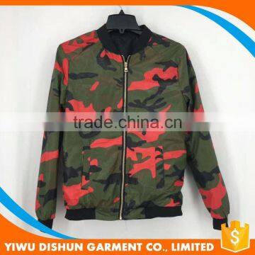 Men latest designs customized military nylon camouflage varsity jacket