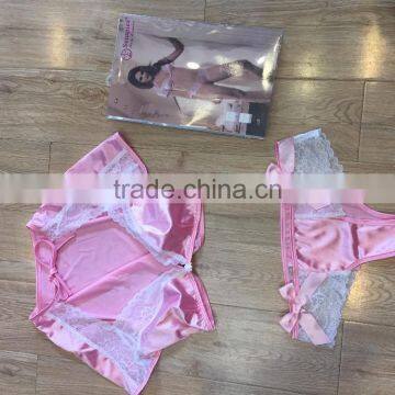 Hot Sexy Transparent Pink Teen Girls Sexy Lingerie photo-3