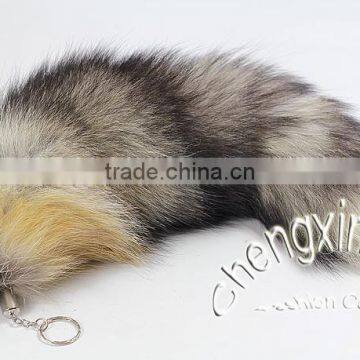 CX-R-41 Genuine Fox Fur Tail Key Ring photo-4