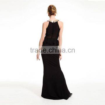 Guangzhou China Suppliers Great Design High Quality Elegant Sleeveless Evening Dress 2017 photo-2