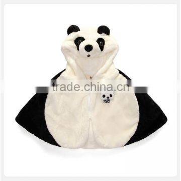 Child Cute Bear Hood Design White Kids Baby Girls Cloak Cape Winter Clothes photo-2