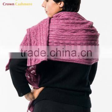 100% Pure Cashmere Cable Wrap/Shawl Pashmina Shawl/Wrap photo-3