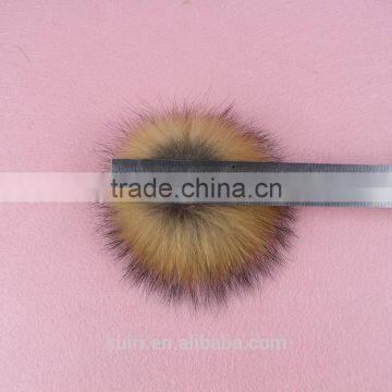 10-15cm Genuine Raccoon Fur Pom Poms Fur Balls DIY for Children Knitted Cap Gloves Keychain Beanies Jewelry Accessories photo-6