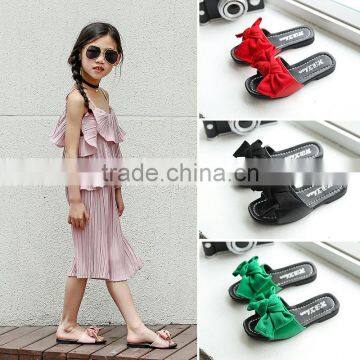 S17451A Children Wholesale Girls Outdoor Big Bow Slippers photo-2