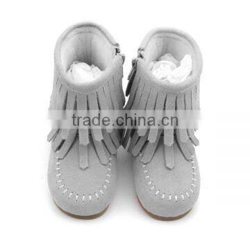 Plain Suede Leather Tassel Boot Indoor/outdoor Slipper Boot photo-6