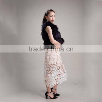 Myfur Lady Design Genuine Fox Fur Waistcoat Sleeveless Arctic Fox Fur Vest photo-5