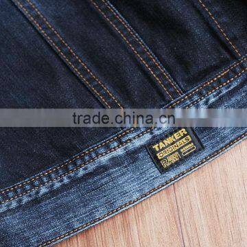 T1031 OEM Denim Top Coat pu Coated Sleeves Men Jacket photo-6