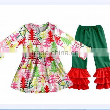 2017 yiwu children Christmas autumn outfit beautiful children clothes online