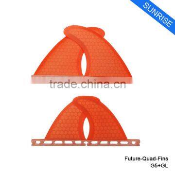 Quad Fin Surf Boards G5 + GL Style Fin Fiberglass Fin in Surfing photo-4