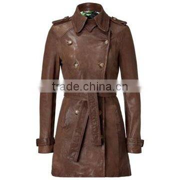 long leather coat