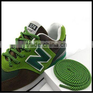 Green / White Stripe Rope Laces~Yeezy Rope Laces~Custom Round Laces For Sneakers~Retail Packaging