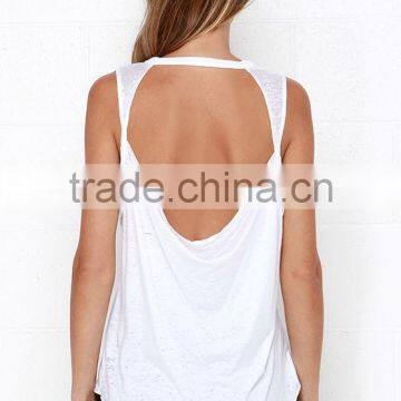2015 Women New Design Letter Print Custom Muscle Tee/shirt photo-5