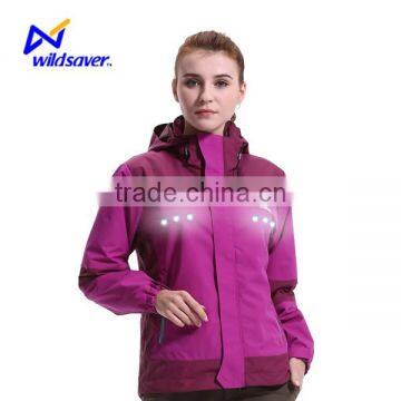 Fashion waterproof winter running hiking custom windbreaker jacket