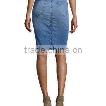 Fashion Ladies Short Skirt Designs High Waist Blue Jeans Skirt