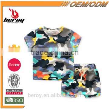 BEROY Latest Camo Design Nicely Child Clothes Sets Cotton Kids Clothing Set