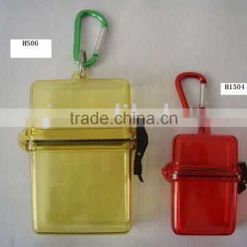 waterproof box with hook /beach case/swimming box/plastic container