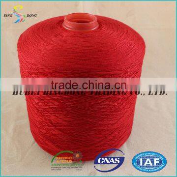 45s/2 water dyed red 100% polyester spun yarn for sale