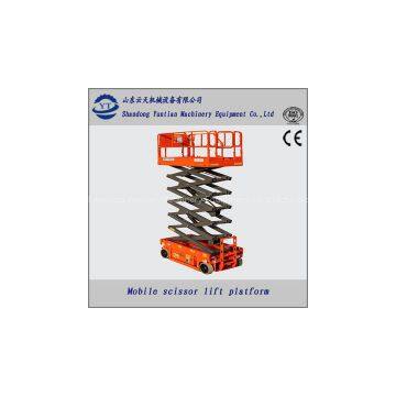 Self-propelled hydraulic scissor lift platform for power network maintenance