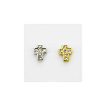 Crystal Cross Floating Charm