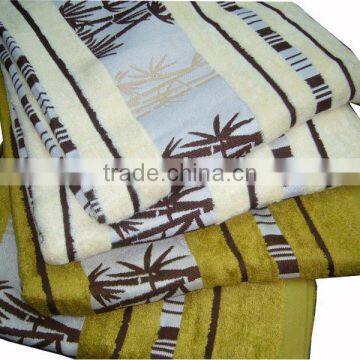 Antibacterial Satin Border Bamboo Towel