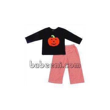 Lovely applique pumpkin boy set - BB813